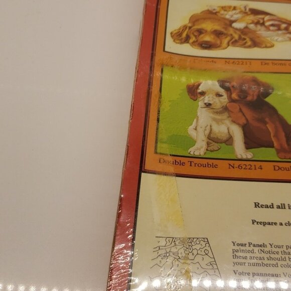Bnib Vintage Craft Master Parker PETS Oil Paint by Number Set Ages 10+ 10" x 14" - Picture 10 of 10